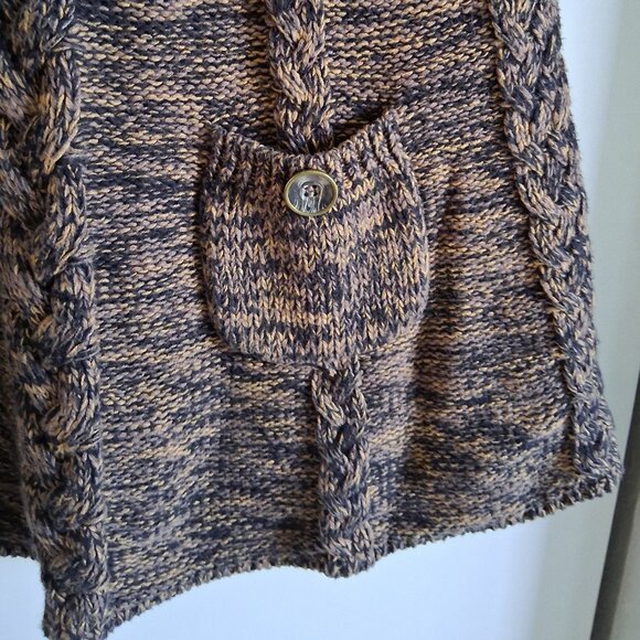 Style & Co Black & Brown Cable Knit Sweater Dress Women's Size S - Picture 7 of 12